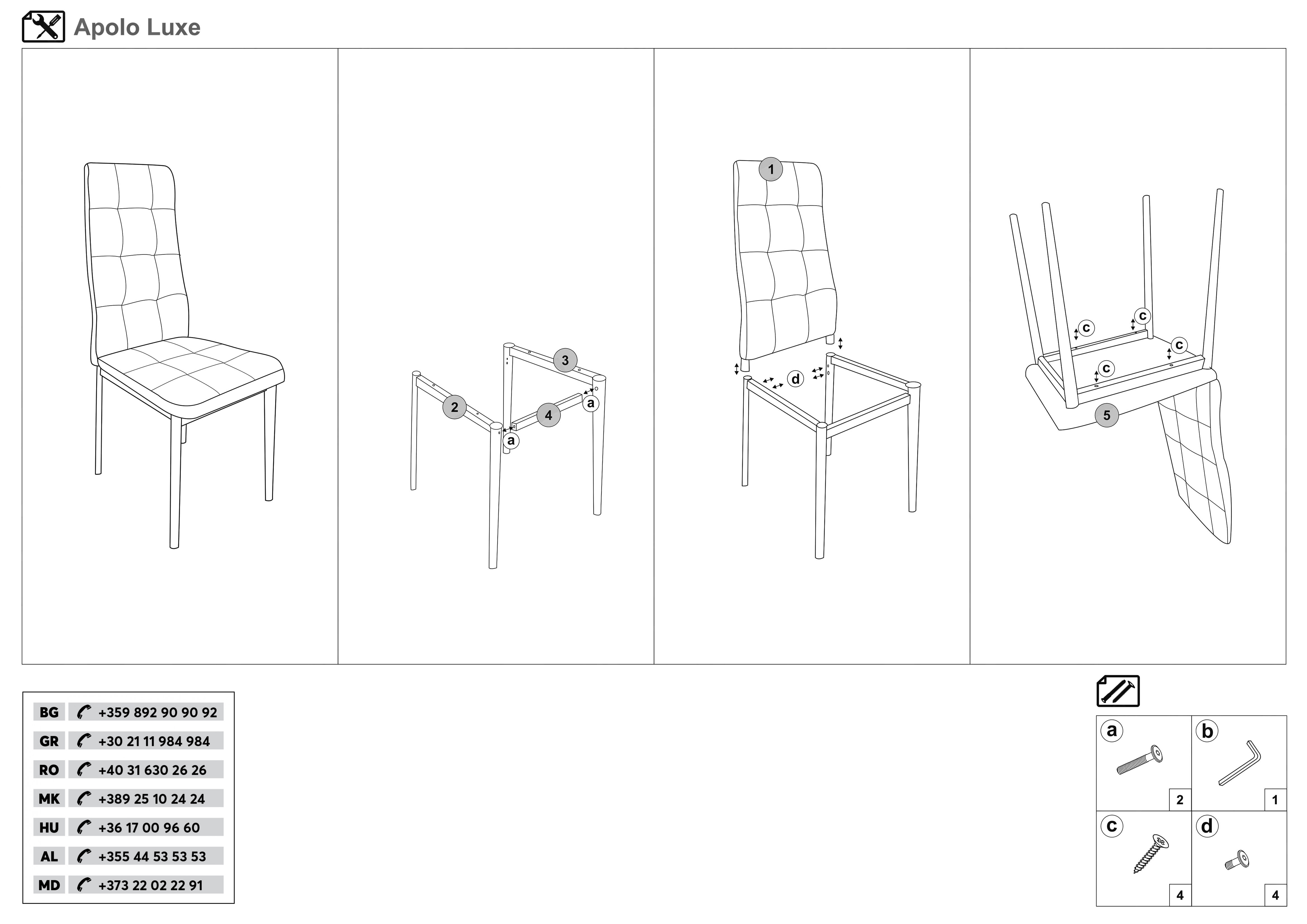 Chair Apollo Lux, Apollo Lux, white | Furniture Videnov