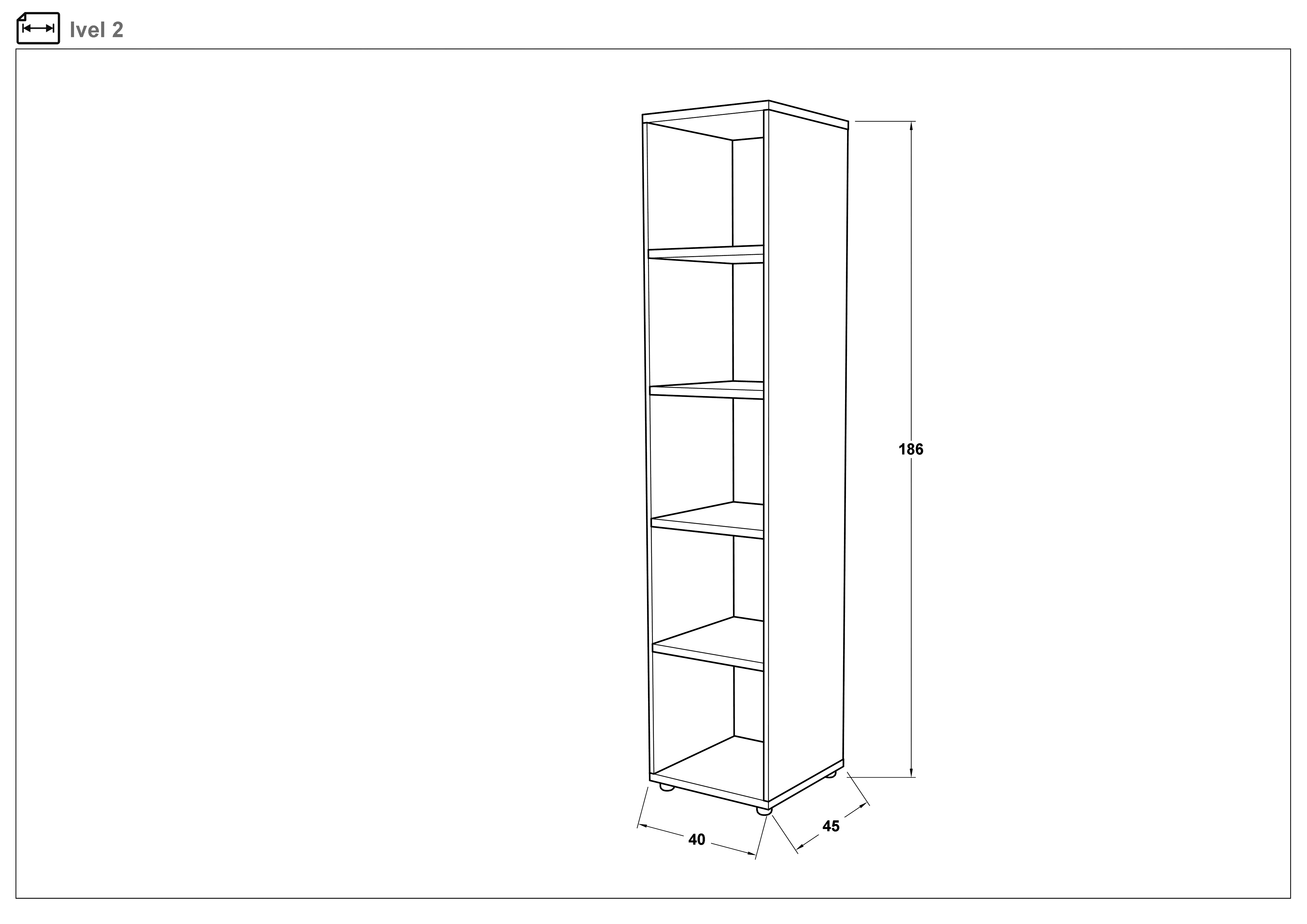 Bookcase 2, Ivel 2, Wotan oak | Furniture Videnov